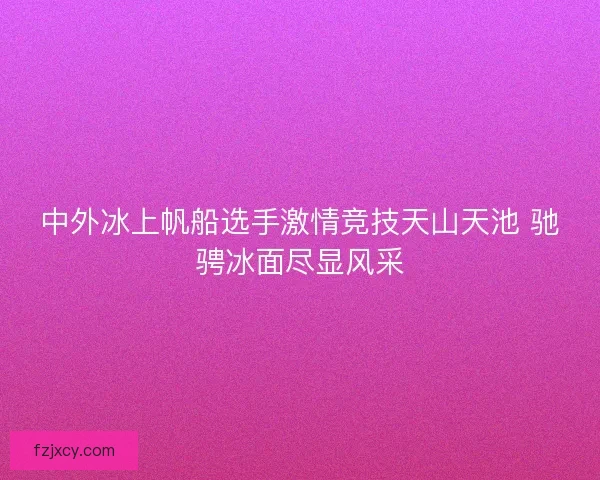 中外冰上帆船选手激情竞技天山天池 驰骋冰面尽显风采 中外冰上帆船选手激情竞技天山天池 驰骋冰面尽显风采
